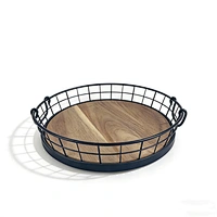 Black round lazy susan